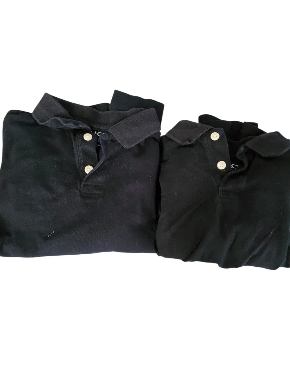 The Children's Place Long Sleeve Polo Shirts Black Size 5/6